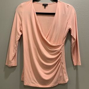 Talbots Peach Wrap Top 🍑 Size Small Petite